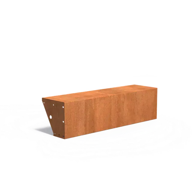 Cortenstaal KeerwandenKeerwand 400 met brede bovenrand1500 x 400 x 400 mm - Nieuw binnen