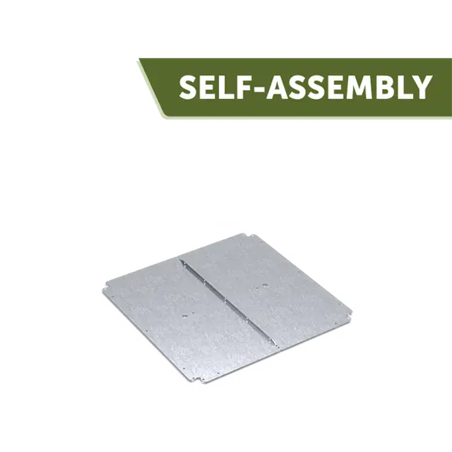 Verzinkt staal Accessoires CARREZ connect bodemplaat1000 x 1000 x 2 mm - Direct beschikbaar