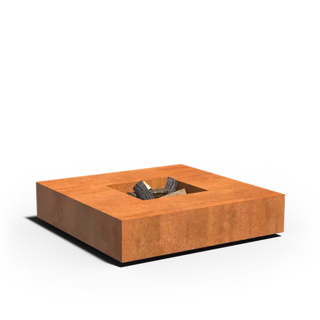 Premiumkwaliteit - Cortenstaal VuurtafelsQUAD1200 x 1200 x 280 mm