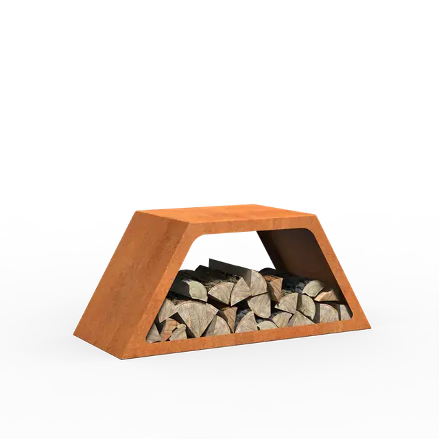 Cortenstaal HoutopslagenHEX915 x 400 x 400 mm - Nu beschikbaar