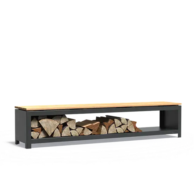 Gecoat staal HoutopslagenLOGG seat2000 x 400 x 424 mm | Online kopen