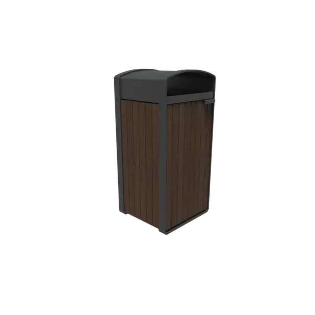 Beste prijs - Gecoat staal AfvalbakkenSTORR met houtbekleding545 x 550 x 1150 mm