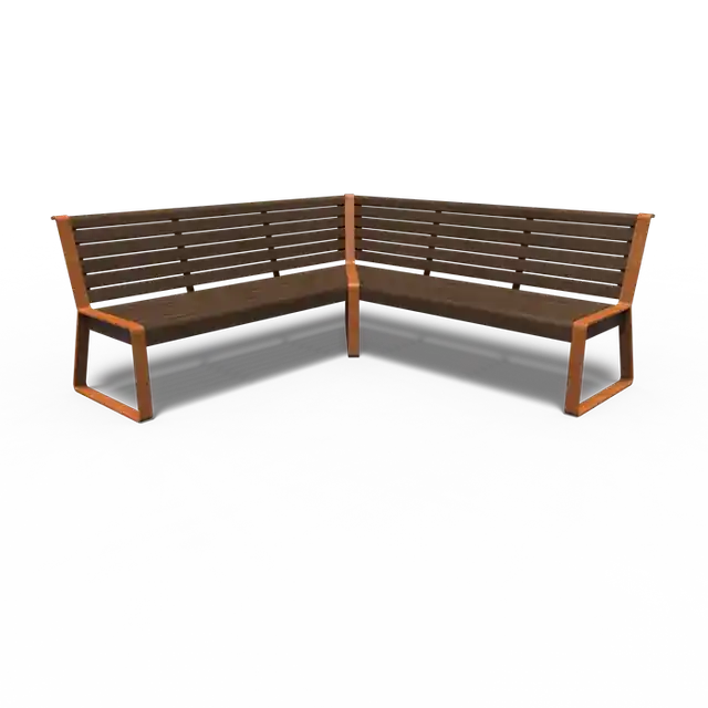 Cortenstaal BankenSTORR met rugleuning2000 x 2000 x 850 mm | Speciale aanbieding