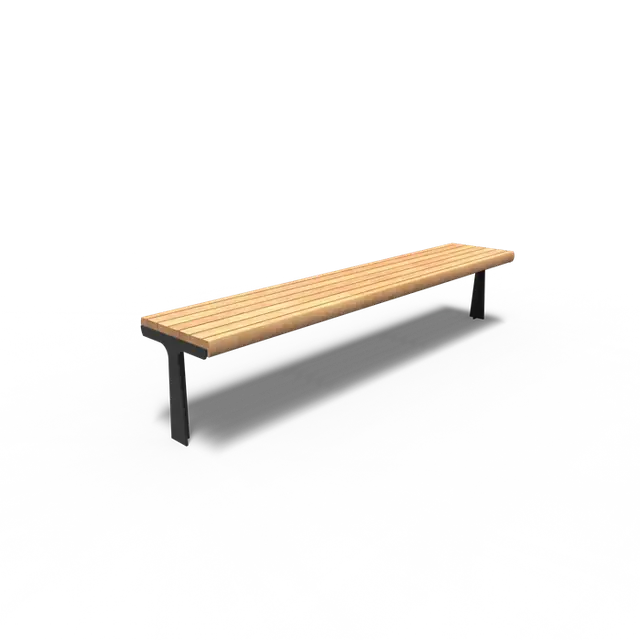 Gecoat staal BankenGRO zonder rugleuning2300 x 440 x 620 mm | Veilig betalen