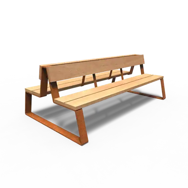 Cortenstaal BankenMIO met rugleuning2300 x 1320 x 840 mm | Veilig winkelen