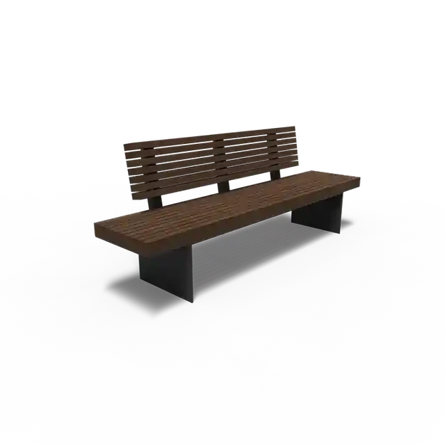 Gecoat staal BankenBORG met rugleuning2300 x 630 x 1023 mm | Actie