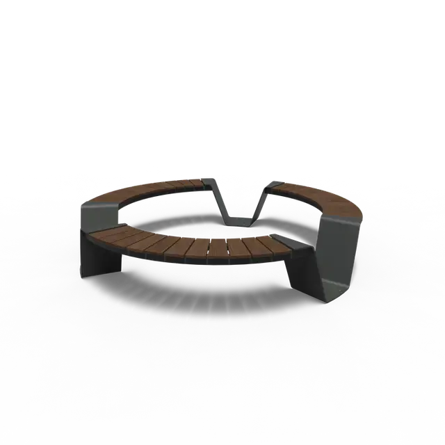 Nieuw gelanceerd | Gecoat staal BankenDUNC rond2300 x 2300 x 450 mm