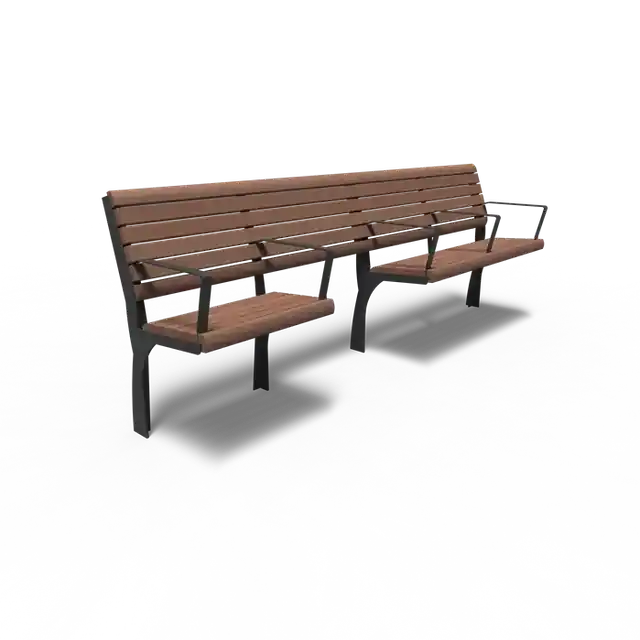 Tijdelijke aanbieding | Gecoat staal BankenGRO seniorenbank2600 x 625 x 1110 mm