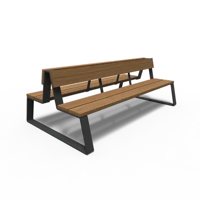 Gecoat staal BankenMIO met rugleuning2300 x 1320 x 840 mm | Net gelanceerd