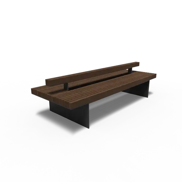 Gecoat staal BankenBORG met rugleuning2300 x 890 x 800 mm - Klaar voor verzending