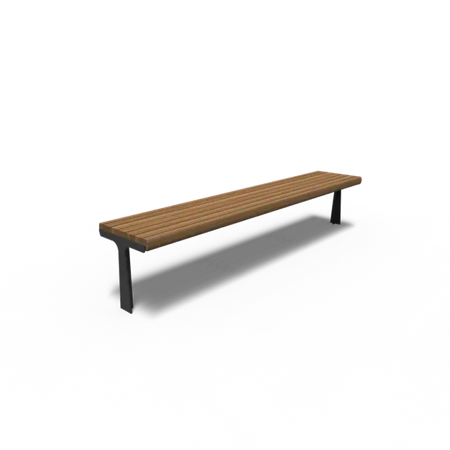 Topproduct - Gecoat staal BankenGRO zonder rugleuning2300 x 440 x 620 mm