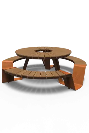 Aanbieding loopt bijna af - Cortenstaal PicknicksetsDUNC picknickset2300 x 2300 x 750 mm