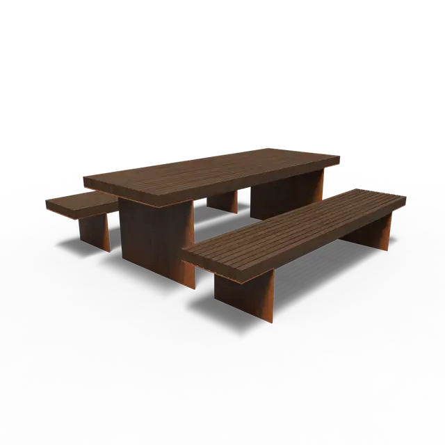 Koopje | Cortenstaal PicknicksetsBORG picknickset2300 x 2270 x 900 mm
