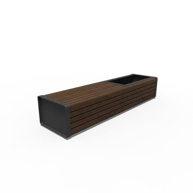 Tijdelijk aanbod - Aluminium GreenpointsSTORR met enkele bank2300 x 600 x 440 mm