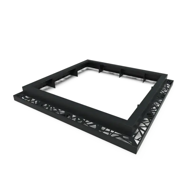 Aluminium Boomroosters en boombeschermingBoomspiegel vierkant 18002260 x 2260 x 250 mm - Populair