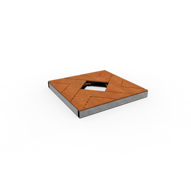 Cortenstaal Boomroosters en boombeschermingBoomrooster Cross1195 x 1195 x 76 mm - Beperkte voorraad