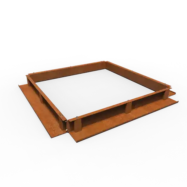 Cortenstaal Boomroosters en boombescherming Boomrooster fundering2105 x 2105 x 176 mm - Bestelbaar