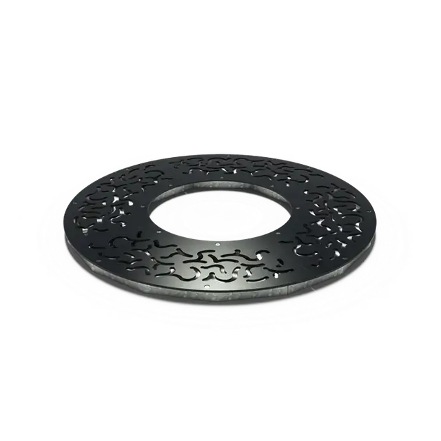 Tijdelijke aanbieding - Gecoat staal Boomroosters en boombeschermingBoomrooster rond 14901490 x 10 mm