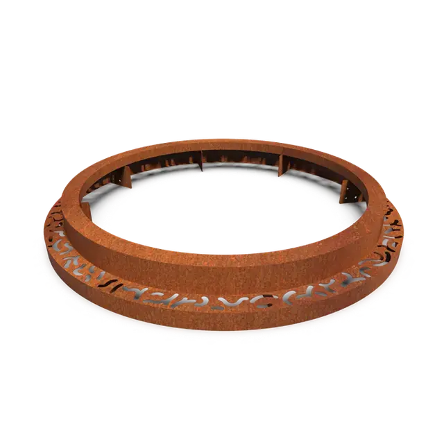 Cortenstaal Boomroosters en boombeschermingBoomspiegel rond 18002260 x 250 mm - Premiumkwaliteit