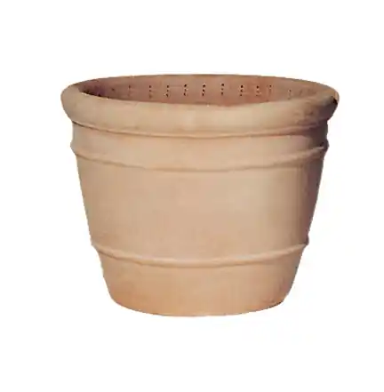 Pot terracota whitewash d43h33 | Nu beschikbaar