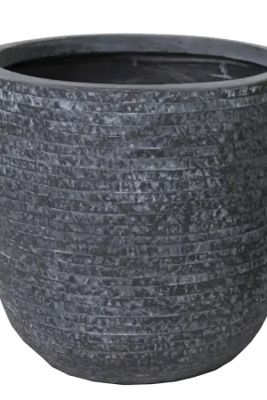 Zolang de voorraad strekt | Utah egg pot graphite d55h51