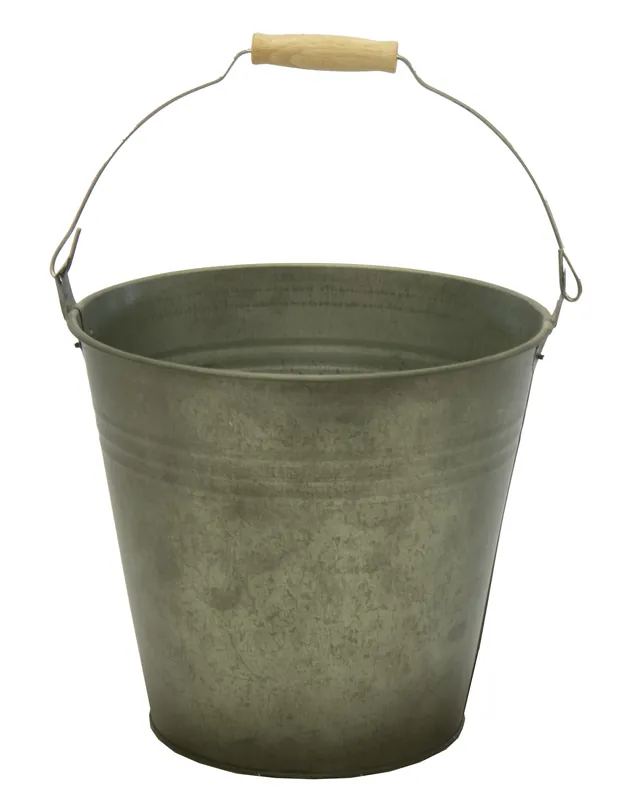 Topdeal - Emmer zink vintage groen d25h22