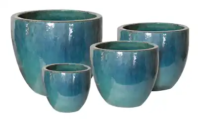 Glazed egg pot celadon d23h19 | Speciale deal
