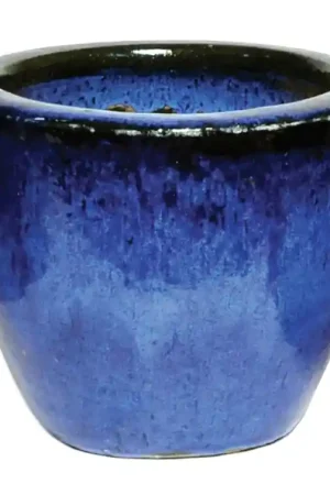 Glazed egg pot blue d31h25 - Nieuw binnengekomen