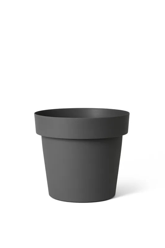 Hoge kwaliteit | Pot rond happy 25 cm antraciet