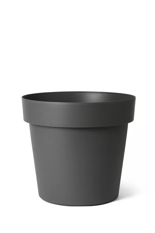 Bestelbaar | Pot rond happy met wielen 50h 41 antraciet
