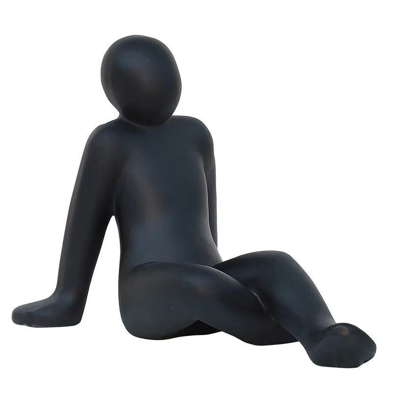 Beeld zittende vrouw fiberterrazzo 35,5cm | Actie loopt bijna af