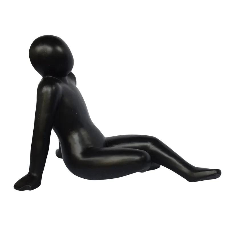 Topprijs | Beeld zittende vrouw fiberterrazzo 69cm