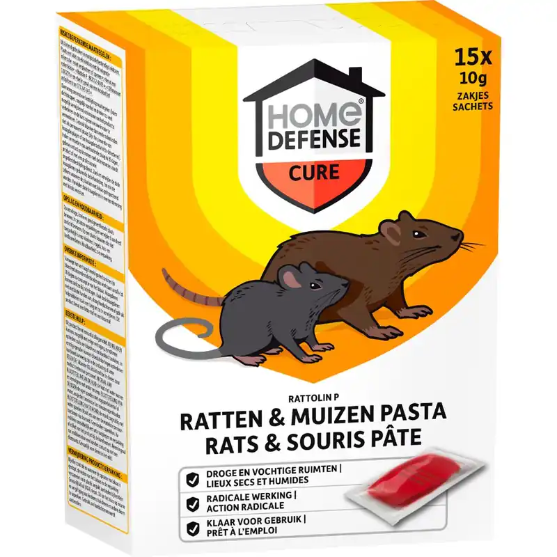 Nieuw in het assortiment | Home Defense Rattolin P pasta 15x10g
