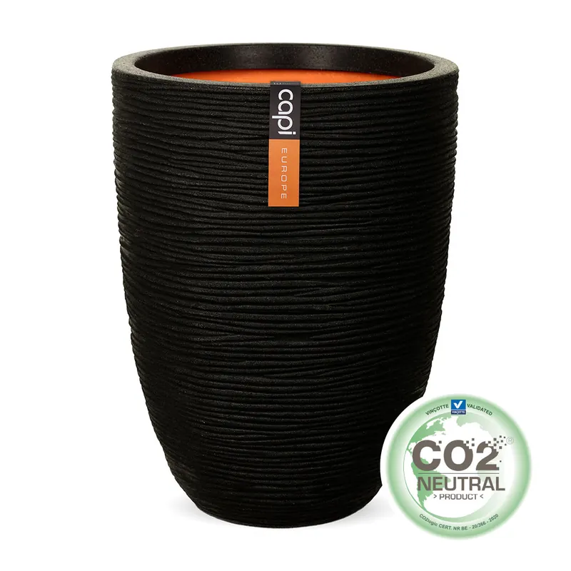 Vaas laag rib 36x47 zwt | Nieuw in het assortiment