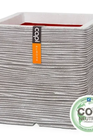 Opruiming | Pot vierkant rib 30x30x30 ivr
