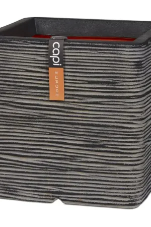Pot vierkant rib 30x30x30 antr - Klantfavoriet