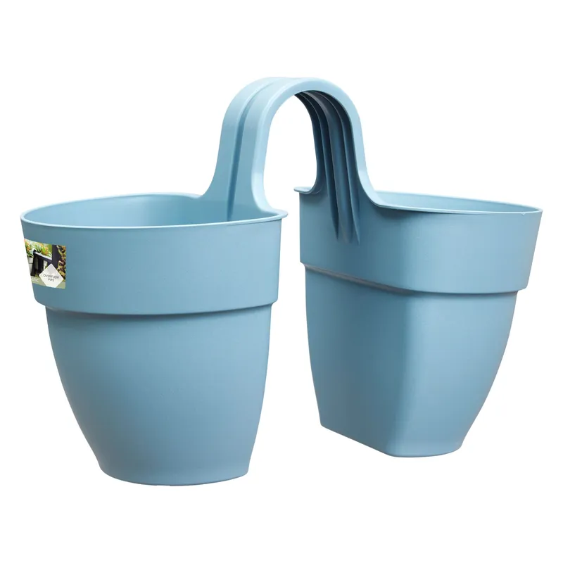 Extra korting - FLOWER TWIN 21CM VINTAGE BLAUW