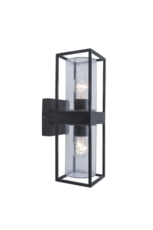 Flair wandlamp up&down licht mat zwart e27 40w | Topproduct