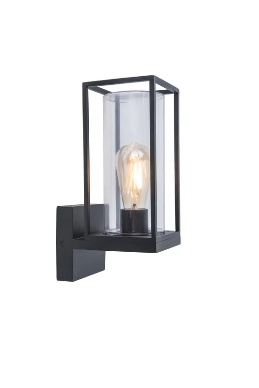 Voordelig - Flair wandlamp mat zwart e27 40w