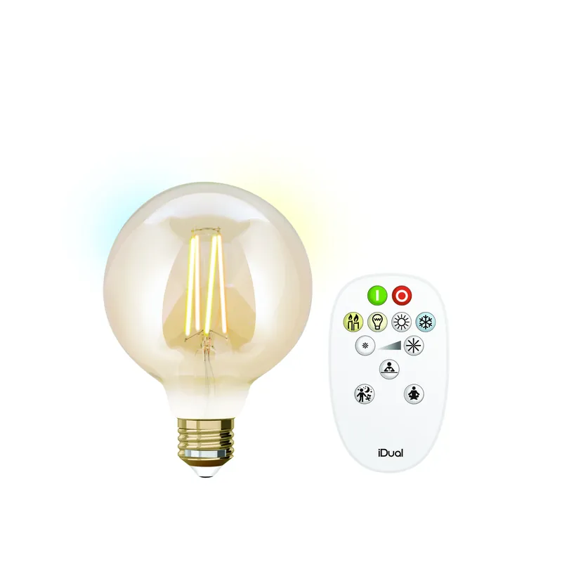 Idual filament bulb g95 e27 806lm ambergoud + remote | Nieuw in de shop