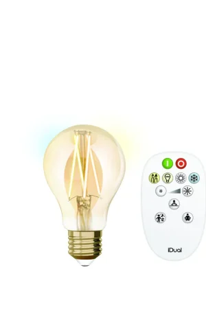 Idual filament bulb a e27 ambergoud + remote | Tijdelijke aanbieding