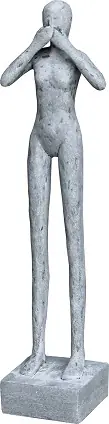 Scherp geprijsd - Standbeeld Speak No Evil zandsteen beige