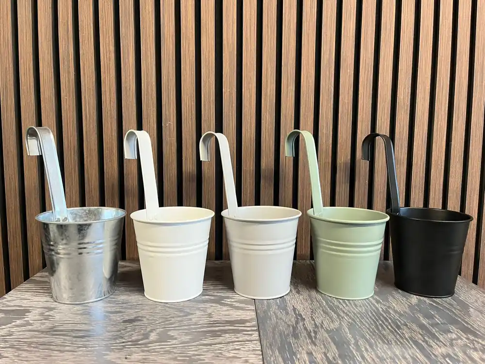Bloempot zink met haak 5 kleuren | Online bestellen