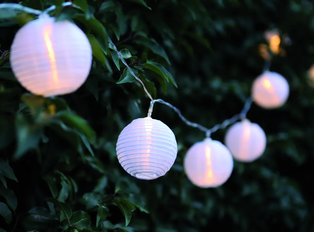 Rechtstreeks uit de fabriek - Solar lampion wit - 10 stuks