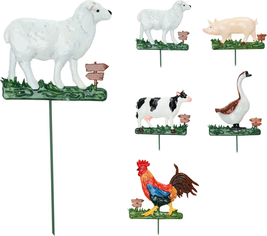 Lage prijs - Tuinprikker boederijdieren 42cm