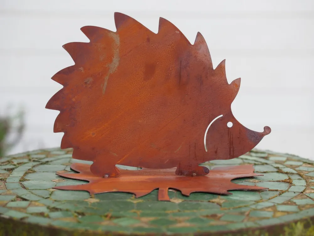 Tijdelijke actie - Egel op blad