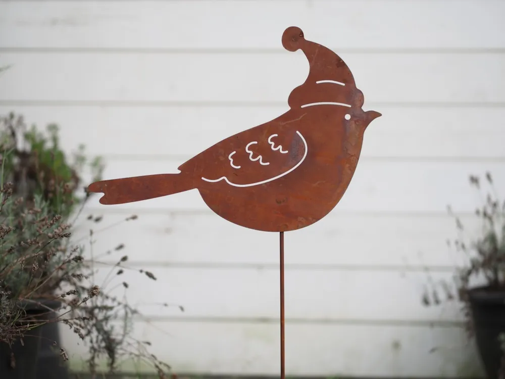 Net toegevoegd | Vogel met kerstmuts