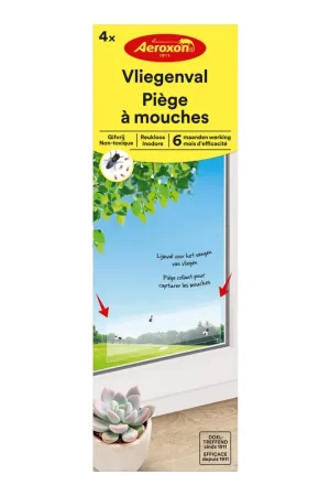 Vliegenval - raamsticker 4 stuks - Korting