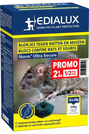 Duopack Storm Ultra Secure blokjes tegen ratten en muizen - Nieuw