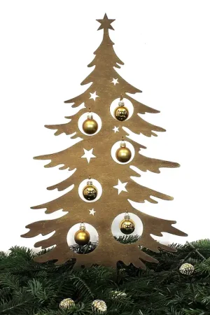 Aanbieding | Denneboom op basis om kerstballen in te hangen - small